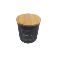 Pojemniki kuchenne - Pojemnik Ceramiczny Na Żywność, Przyprawy Z Pokrywką 10X11 500Ml, Czarny - miniaturka - grafika 1