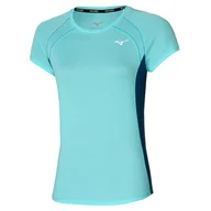 Koszulki i topy damskie - Koszulka damska Mizuno  DryAeroFlow Tee Angel Blue XS - miniaturka - grafika 1