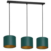 Lampy sufitowe - Luminex Arden 3550 Lampa wisząca zwis 3x60W E27 czarny/zielony/złoty - miniaturka - grafika 1