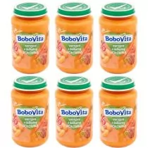 BoboVita Obiadek Warzywa z delikatną wołowiną po 6 miesiącu Zestaw 6 x 190 g - Dania dla dzieci - miniaturka - grafika 1