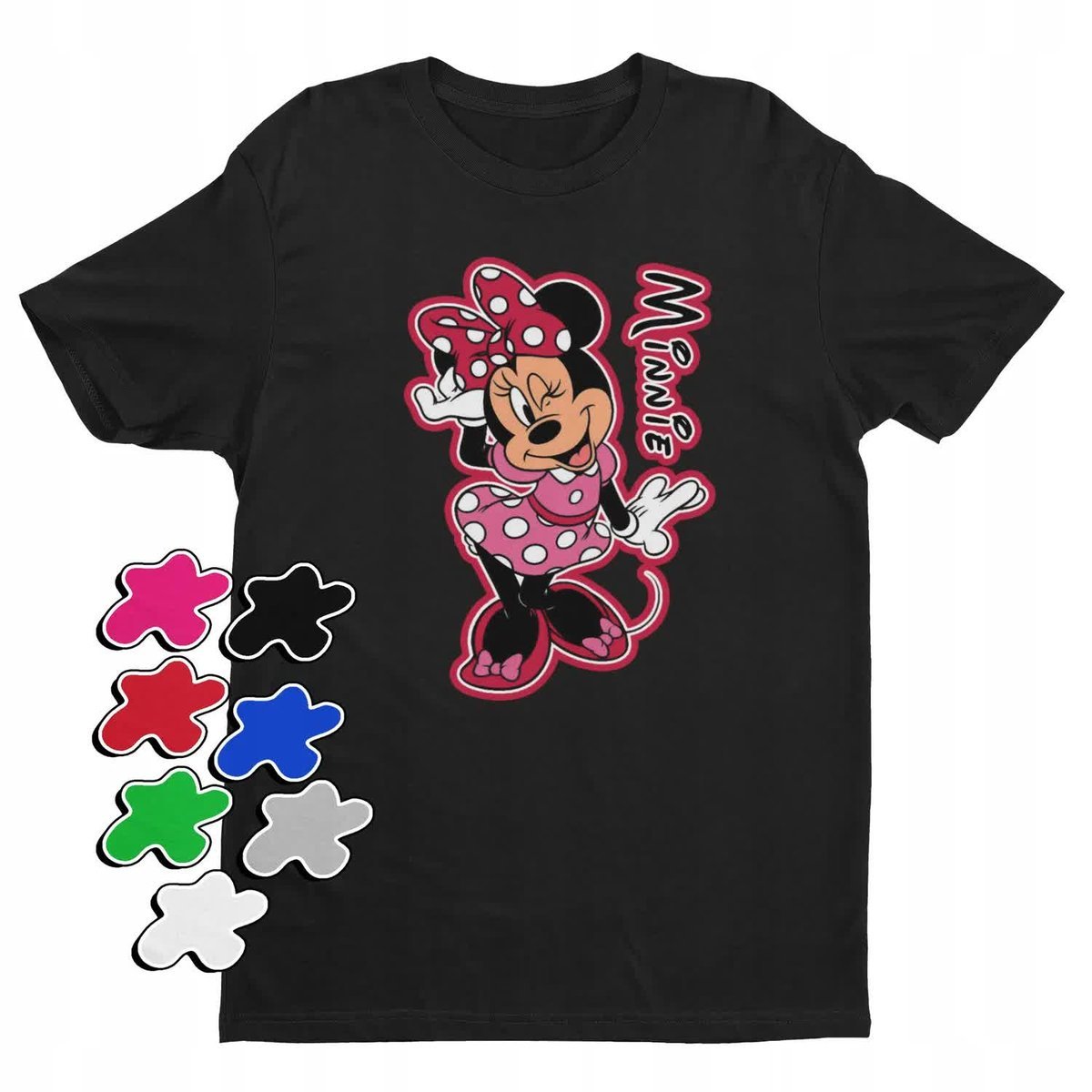 Koszulka T-Shirt Dziecięca Z Nadrukiem Myszka Miki Minnie Różne -M 134-140