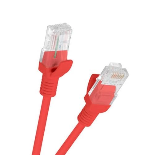 Glowster Kabel sieciowy UTP Cat. 5e AWG24, 2,0 m, czerwony - idealny do połączeń sieciowych w biurach i domach.