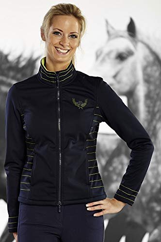 PFIFF 102079 damska kurtka softshell Denham, softshell kurtka damska ze stójką, niebieska/zielona XL