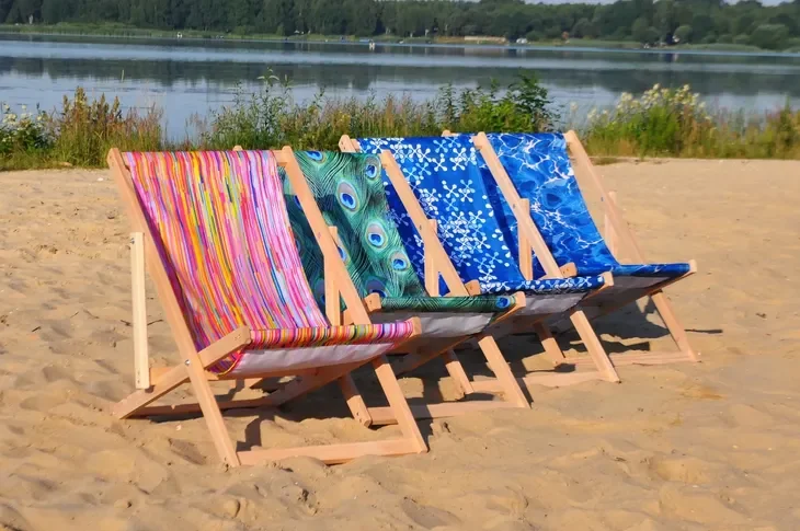 Leżak Ogrodowy, Plażowy, Drewniany Premium