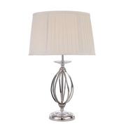 Lampy stojące - Elstead Lighting Aegean 1Lt Table Lamp Polished Nickel AG/TL POL NICKEL Elstead lampa stołowa abażurowa AG/TL POL NICKEL) - miniaturka - grafika 1