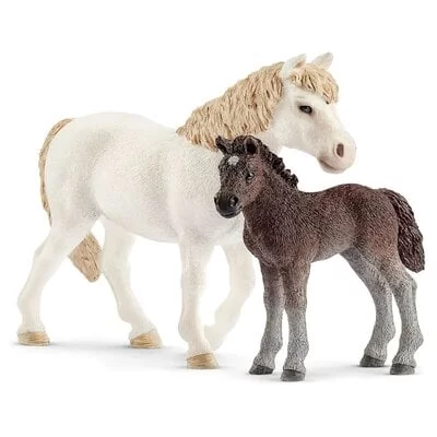 Schleich Klacz i źrebię kucy Dartmoore 42423