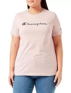 Koszulki i topy damskie - Champion Legacy American Classics W-Light Cotton Jersey S-s Regular Crewneck Koszulka damska, Różowy, XL - grafika 1