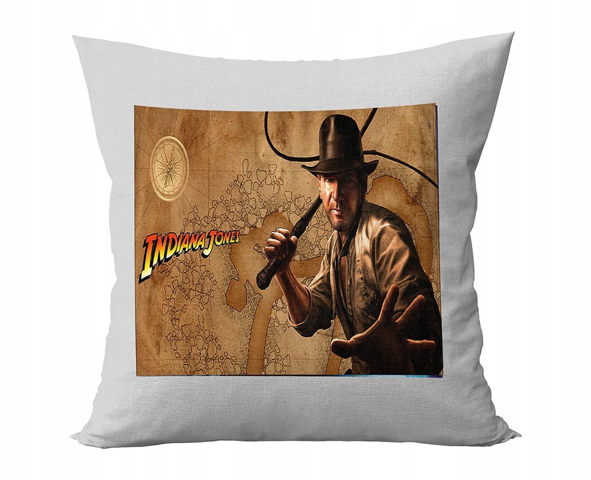 PODUSZKA PERSONALIZOWANA INDIANA JONES FILMY POMYSŁ NA PREZENT WZORY