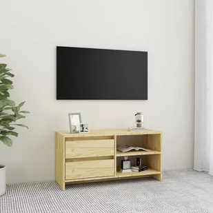 Lumarko Szafka pod TV, 80x31x39 cm, drewno sosnowe - Szafki RTV - miniaturka - grafika 1