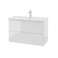 Szafki łazienkowe - Szafka łazienkowa pod umywalkę Defra Faro 80 cm biały połys 001-D-08024 - miniaturka - grafika 1
