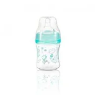 Butelki dla niemowląt - BabyOno Butelka niemowlęca szerokootworowa antykolkowa 120 ml turkusowa - miniaturka - grafika 1