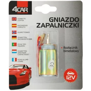 Gniazdo zapalniczki uniwersalne 4Car - Gniazdka elektryczne - miniaturka - grafika 1