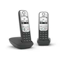 Telefony stacjonarne - Gigaset A690 Duo Telefon analogowy Nazwa i identyfikacja dzwoniącego Czarny, Srebrny - miniaturka - grafika 1