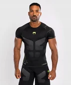 Kimona, stroje i obuwie - Venum Rashguard Training Camp 4.0 Krótki Rękaw Black/Neon Green M - miniaturka - grafika 1