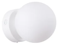 Lampy ścienne - Biały minimalistyczny kinkiet ścienny ze szklanym kloszem - J116-Soho - miniaturka - grafika 1