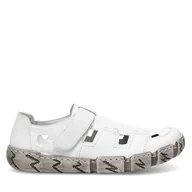 Półbuty damskie - Półbuty Rieker L0362-80 Biały - miniaturka - grafika 1