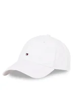 Czapki i chusty sportowe męskie - Tommy Hilfiger Czapka z daszkiem Essential Flag Soft Cap AW0AW17131 Biały - miniaturka - grafika 1