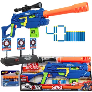 Zesatw Pistolet Buzz Bee Ultra-Tek - Snajperka Master Tek 48803 + Elektroniczna Tarcza 3 cele + 30 strzałek elite A0351 - Zabawki militarne - miniaturka - grafika 1