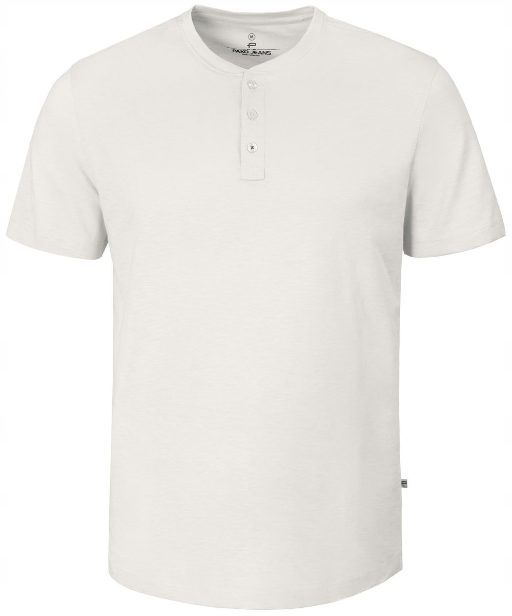 T-SHIRT Męski Koszulka w Serek BIAŁA Bawełniana WIZARD M Pako Jeans