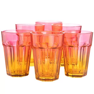 Szklanki do wody i napojów Gigi ombre pomarańczowo - różowe 425 ml - Szklanki - miniaturka - grafika 1