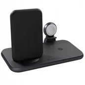Stacje dokujące do telefonów - Zens Bezprzewodowa ładowarka 4v1 Stand Wireless Charger 45W USB PD ZEDC15B Czarna - miniaturka - grafika 1