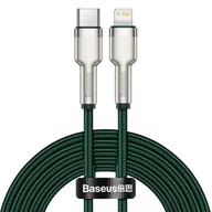 Kable USB - Baseus Cafule Metal Data kabel USB Typ C - Lightning 20 W Power Delivery 2 m zielony (CATLJK-B06) - miniaturka - grafika 1