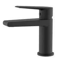 Baterie umywalkowe - Bateria umywalkowa niska Durasan Orlando czarny mat z korkiem clik-clak 1 szt. - miniaturka - grafika 1