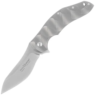 Nóż składany Fox Flipper Gray Titanium, Satin N690Co by Jens Ansø (FX-302) - Noże - miniaturka - grafika 1