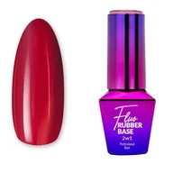 Lakiery hybrydowe - Molly Lac Baza kauczukowa do lakierów hybrydowych neonowa Rubber Base 2w1 Fluo MollyLac Fruity Rooty 10 g Nr 1 - miniaturka - grafika 1