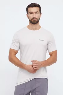 Columbia t-shirt sportowy kolor beżowy z nadrukiem - Koszulki męskie - miniaturka - grafika 1