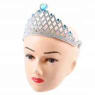 Dodatki do strojów karnawałowych - Srebrny Diadem Królowej Tiara Opaska Korona Królewska Różne Kolory - miniaturka - grafika 1
