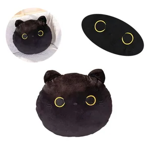KOTEK MASKOTKA PODUSZKA CZARNY KOT 42X32CM - Maskotki i pluszaki - miniaturka - grafika 1