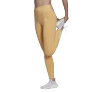 Legginsy - Legginsy damskie Adidas Hyperglam Aeroready sportowe pomarańczowe-L - miniaturka - grafika 1