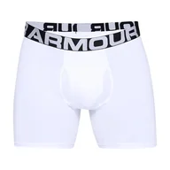 Majtki męskie - Bokserki męskie Under Armour  Charged Cotton 6in 3 Pack-WHT S - miniaturka - grafika 1
