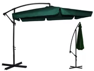Parasole ogrodowe - Parasol ogrodowy PLONOS duży składany, 6 segmentów, zielony, 350 cm - miniaturka - grafika 1