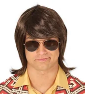 Dodatki do strojów karnawałowych - Guirca Peruka party "Przystojny Brunet", brązowe, GUIRCA GU4493 - miniaturka - grafika 1