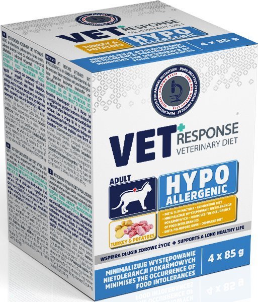 Vet Response Karma mokra dla kota VET RESPONSE HYPOALLERGENIC indyk 4 x 85 g