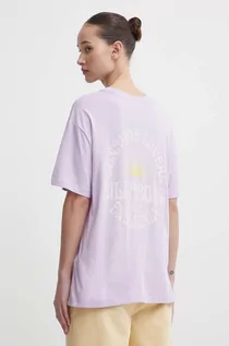 Koszulki sportowe damskie - Billabong t-shirt bawełniany Adventure Division damski kolor fioletowy EBJZT00261 - grafika 1