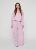 Spodnie sportowe damskie - Vila Spodnie dresowe w kolorze jasnoróżowym - miniaturka - grafika 1