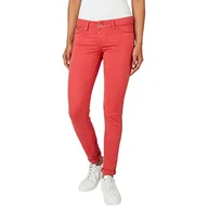 Spodnie damskie - Pepe Jeans Damskie spodnie SOHO, czerwone, 29 W/32 l, Czerwony studio, 29W / 32L - miniaturka - grafika 1
