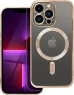 Etui i futerały do telefonów - OEM Futerał ELECTRO MAG COVER kompatybilny z MagSafe do IPHONE 13 Pro złoty - miniaturka - grafika 1