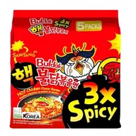 Szybkie dania obiadowe - Zestaw Makaron inst. Ramen Buldak 3xSpicy 5 x 140g SamYang - miniaturka - grafika 1