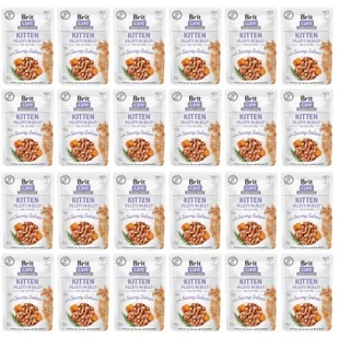 Brit Care Cat Kitten Fillets in Jelly with Savory Salmon 24 x 85g - Mokra karma dla kotów - miniaturka - grafika 1