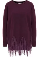 Swetry damskie - ocy Sweter damski 82733674, bordowy, XL/XXL, bordowy, XL-XXL - miniaturka - grafika 1