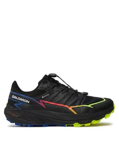 Salomon Buty Thundercross Gore-Tex Blue Fire L47551400 Czarny - Buty sportowe męskie - miniaturka - grafika 1