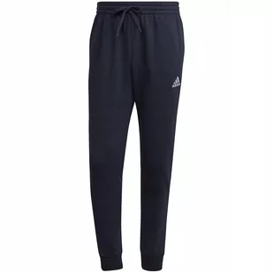 Spodnie męskie adidas Essentials Fleece Regular Tapered granatowe HL2231 XL - Dresy męskie - miniaturka - grafika 1