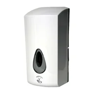 Dozowniki papieru i mydła dla firm - Sanela Dozowniki ze stali nierdzewnej - Automatyczny, ścienny dozownik środka dezynfekcyjnego, 1000 ml, kolor biały SLDN 08ED - miniaturka - grafika 1