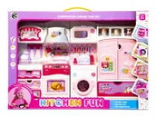 Zabawki interaktywne dla dzieci - DUŻY ZESTAW MEBELKÓW DLA LALEK KUCHNIA - miniaturka - grafika 1