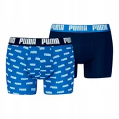 Majtki męskie - Puma Bokserki Męskie Majtki Boxer 2P Granatowe/Niebieskie R.L - miniaturka - grafika 1