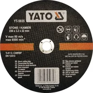 Tarcze do pił - Tarcza Do Cięcia Kamienia 230X3,2X22 Mm Yt-5935 Yato - miniaturka - grafika 1